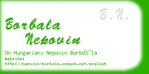 borbala nepovin business card